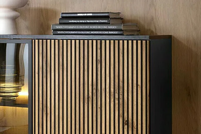 Muebles con ranuras o lamas ranuradas